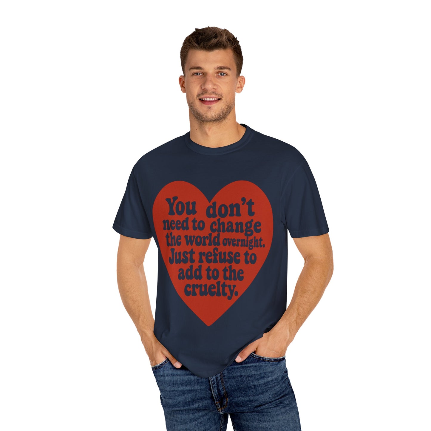Heartfelt Message Unisex T-Shirt, Inspirational Tee, Eco-Friendly Fashion, Casual Wear, Gift for Activists, Motivational Shirt