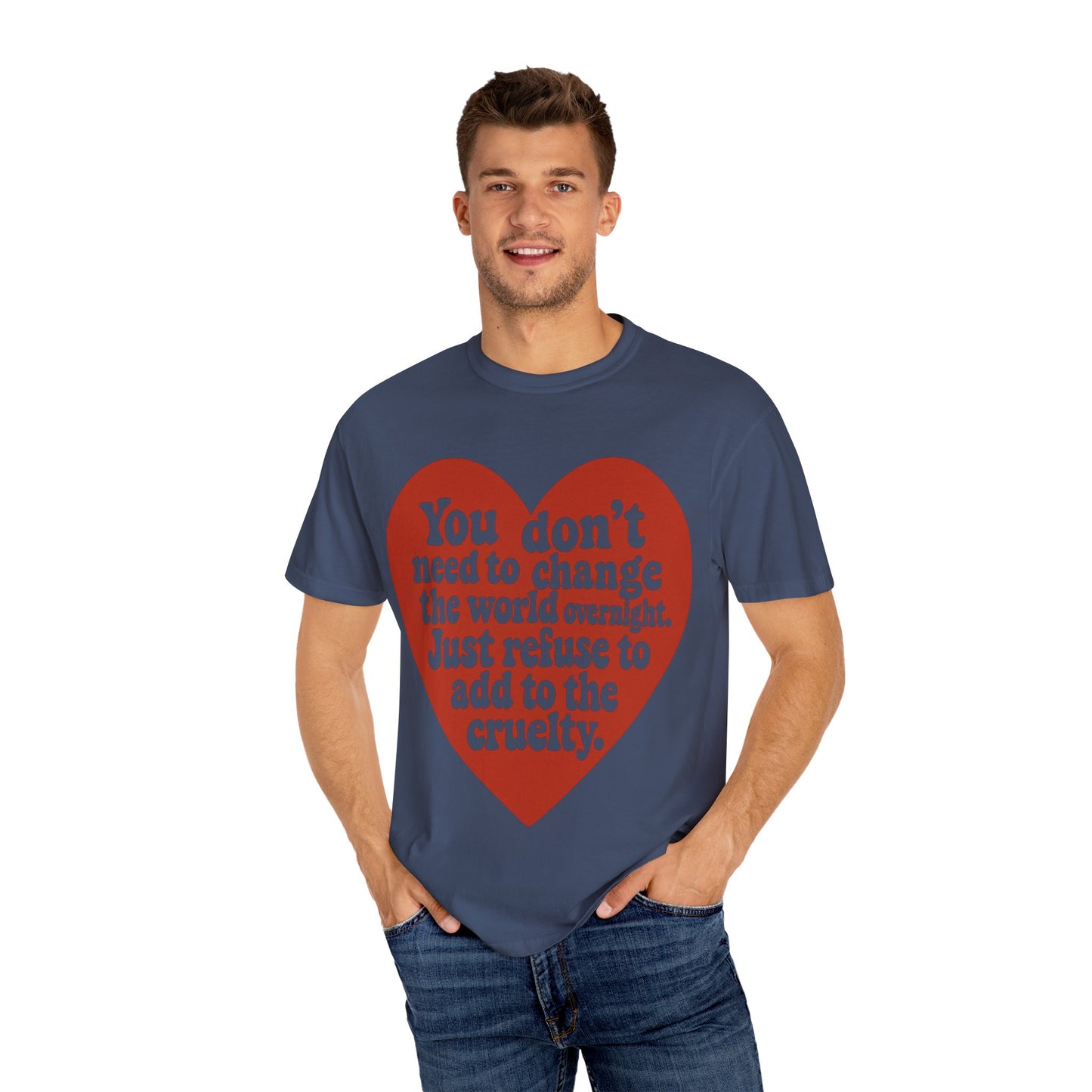 Heartfelt Message Unisex T-Shirt, Inspirational Tee, Eco-Friendly Fashion, Casual Wear, Gift for Activists, Motivational Shirt