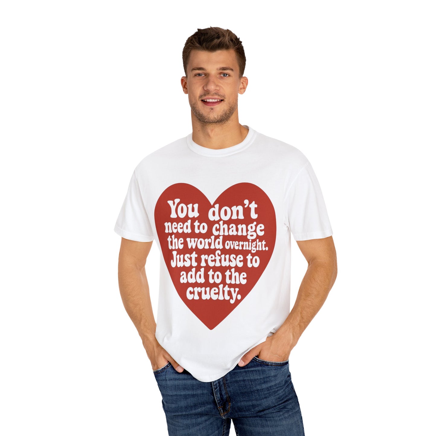 Heartfelt Message Unisex T-Shirt, Inspirational Tee, Eco-Friendly Fashion, Casual Wear, Gift for Activists, Motivational Shirt