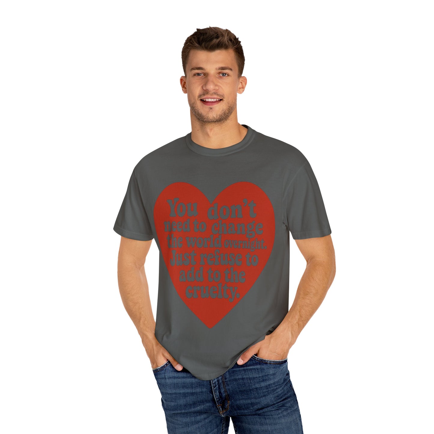 Heartfelt Message Unisex T-Shirt, Inspirational Tee, Eco-Friendly Fashion, Casual Wear, Gift for Activists, Motivational Shirt