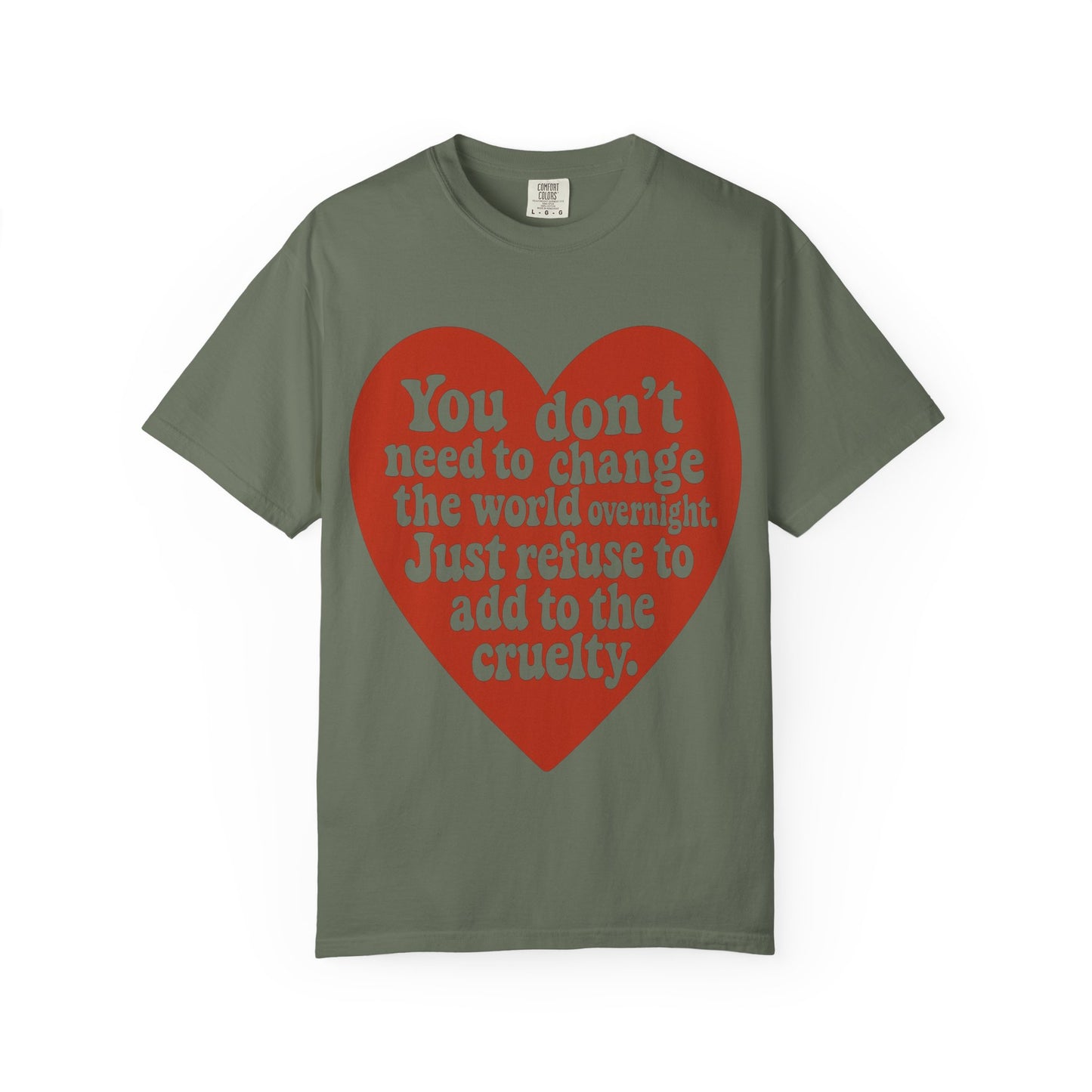 Heartfelt Message Unisex T-Shirt, Inspirational Tee, Eco-Friendly Fashion, Casual Wear, Gift for Activists, Motivational Shirt