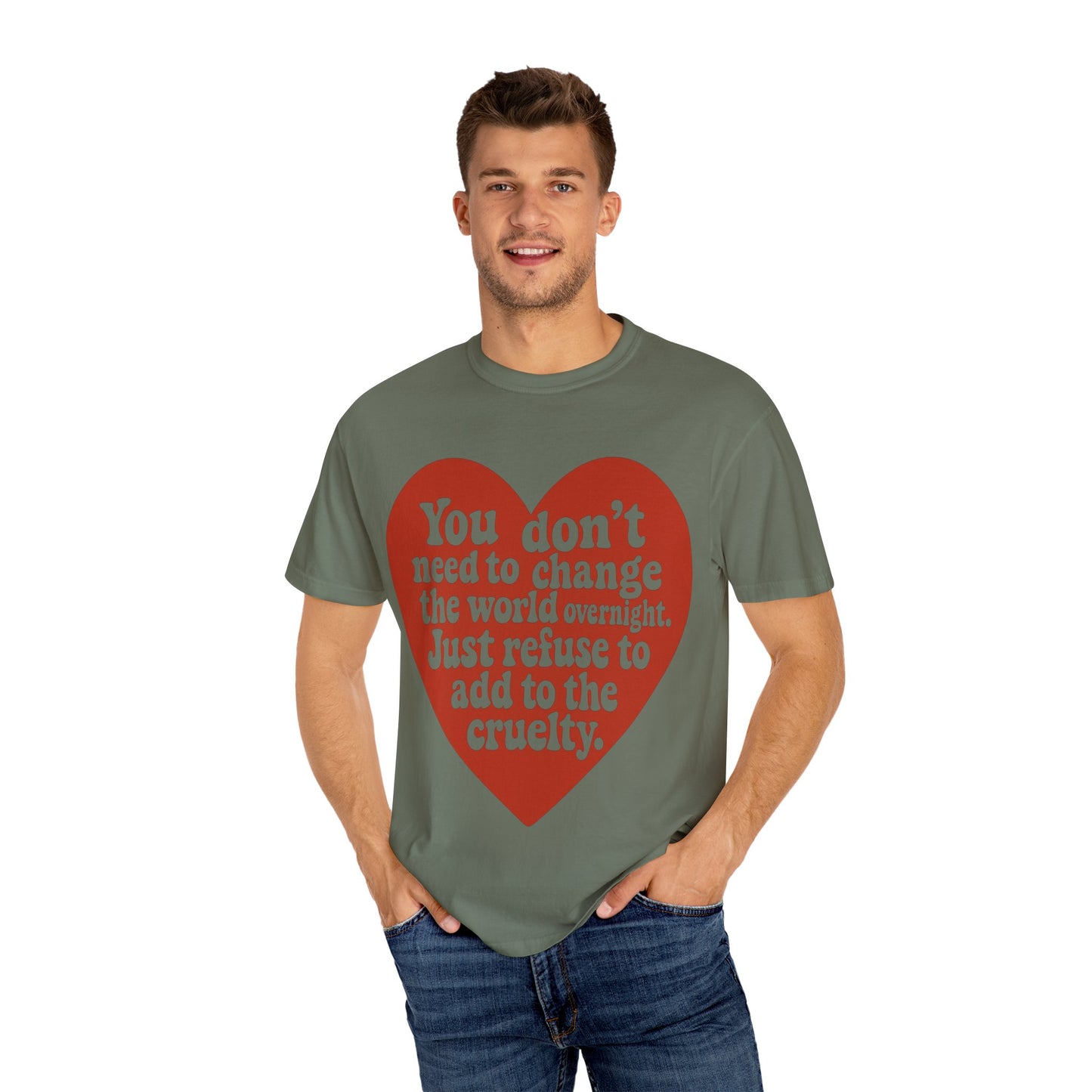 Heartfelt Message Unisex T-Shirt, Inspirational Tee, Eco-Friendly Fashion, Casual Wear, Gift for Activists, Motivational Shirt
