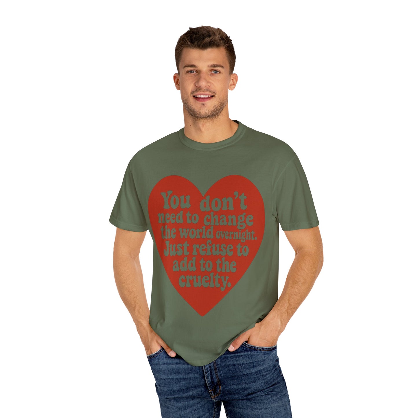 Heartfelt Message Unisex T-Shirt, Inspirational Tee, Eco-Friendly Fashion, Casual Wear, Gift for Activists, Motivational Shirt
