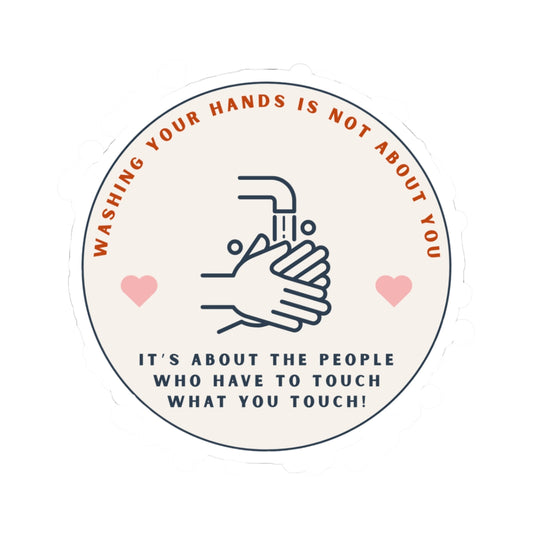 Inspirational Hand-Washing Stickers for Health Awareness, Funny Hygiene Decals, Cute Bathroom Decor, Gift for Teachers & Nurses