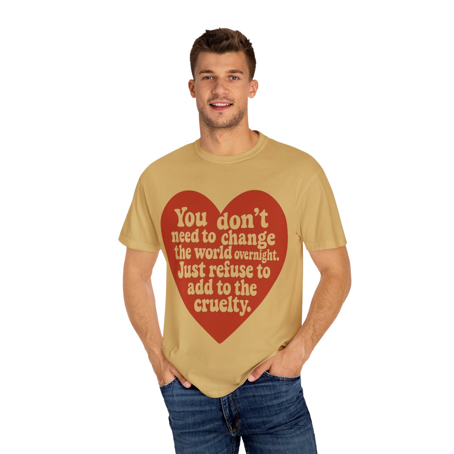 Heartfelt Message Unisex T-Shirt, Inspirational Tee, Eco-Friendly Fashion, Casual Wear, Gift for Activists, Motivational Shirt